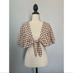 Gingham crop top